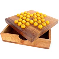 Logica Juegos Art. Solitario de Madera - Rompecabezas de Madera Preciosa - 2 Niveles de Dificultad - Versión de Bolsillo…
